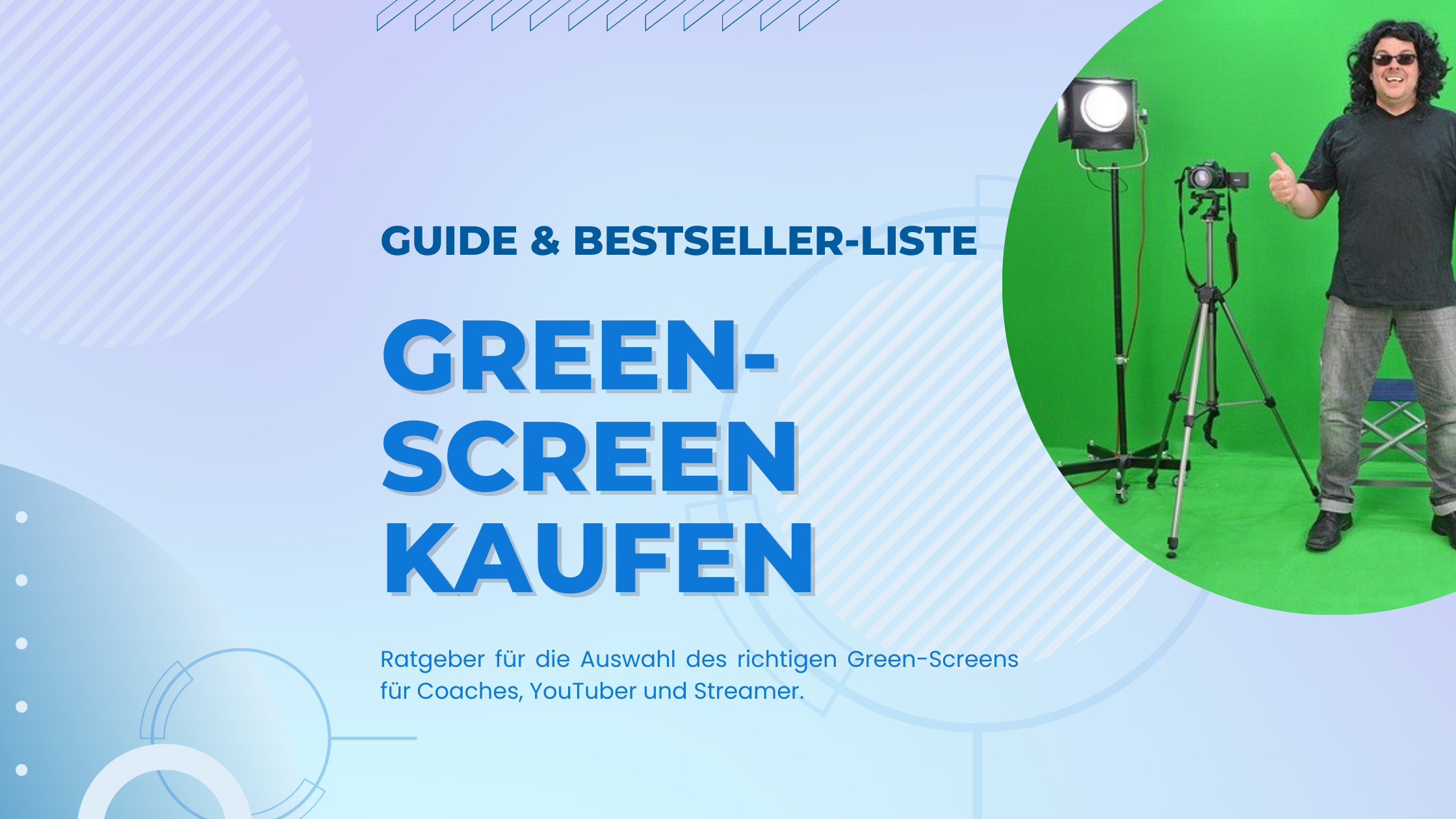 Einfach den Hintergrund aus Videos und Fotos entfernen - kein Problem mit diesem Ratgeber zum Greenscreen kaufen inkl. Bestseller und Guide.
